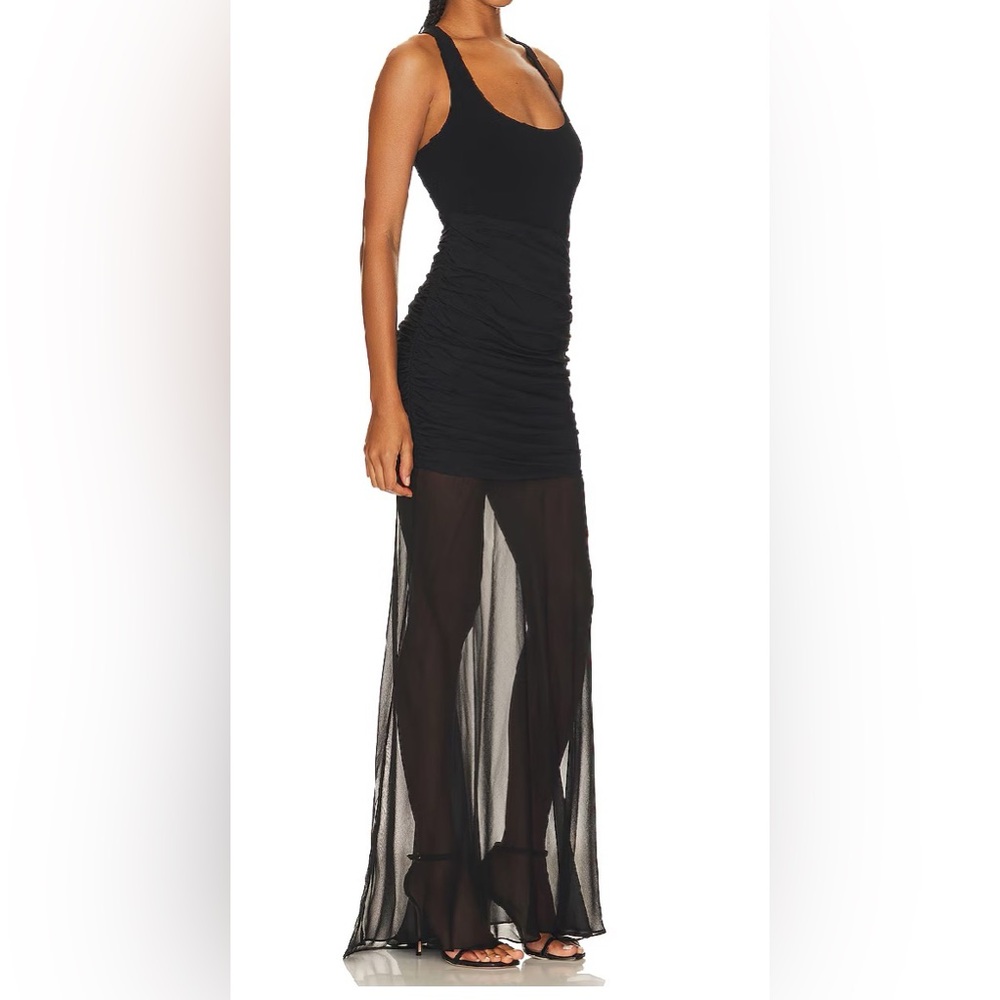 Herve Leger Ruched Woven Mix Tank Gown Herve Leger  New without hangtag - Picture 2 of 8